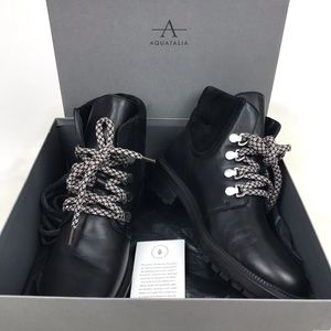 Aquatalia Libbie Weatherproof Leather Ankle Boots
